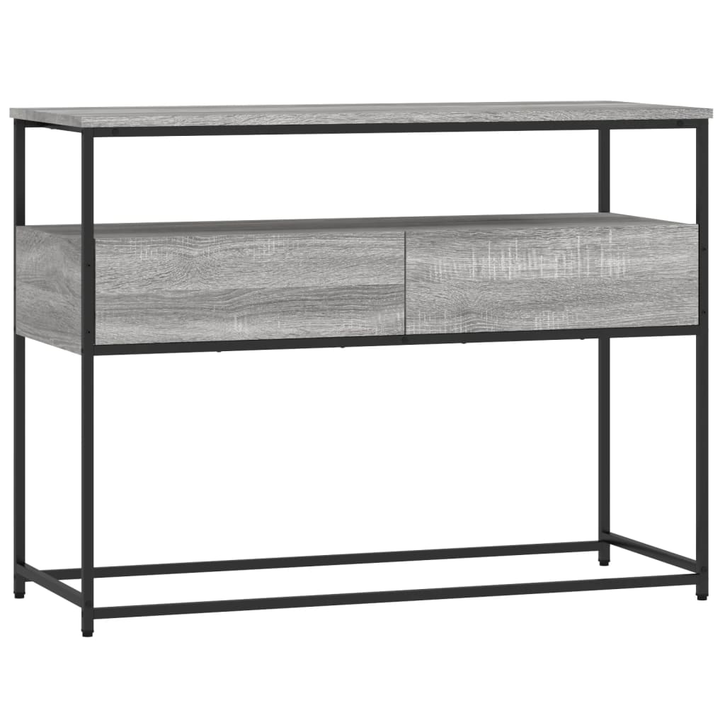 konsolbord 100x40x75 cm konstrueret træ grå sonoma-eg