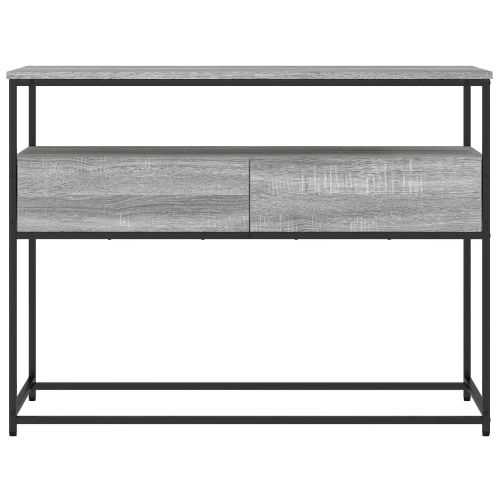 konsolbord 100x40x75 cm konstrueret træ grå sonoma-eg