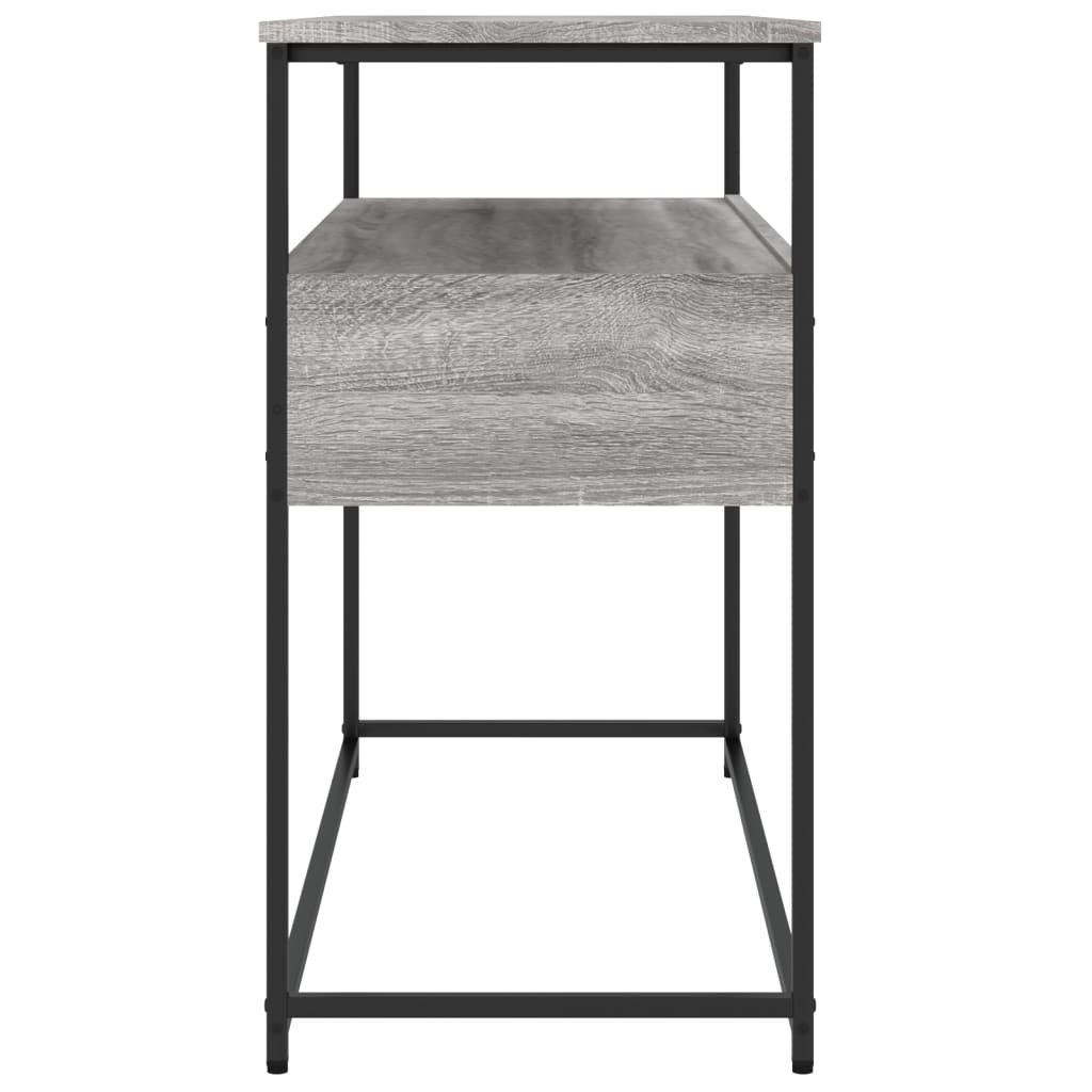 konsolbord 100x40x75 cm konstrueret træ grå sonoma-eg