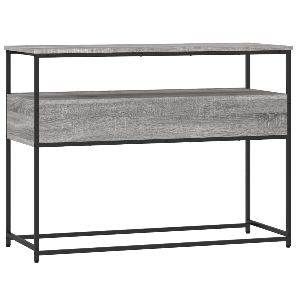 konsolbord 100x40x75 cm konstrueret træ grå sonoma-eg