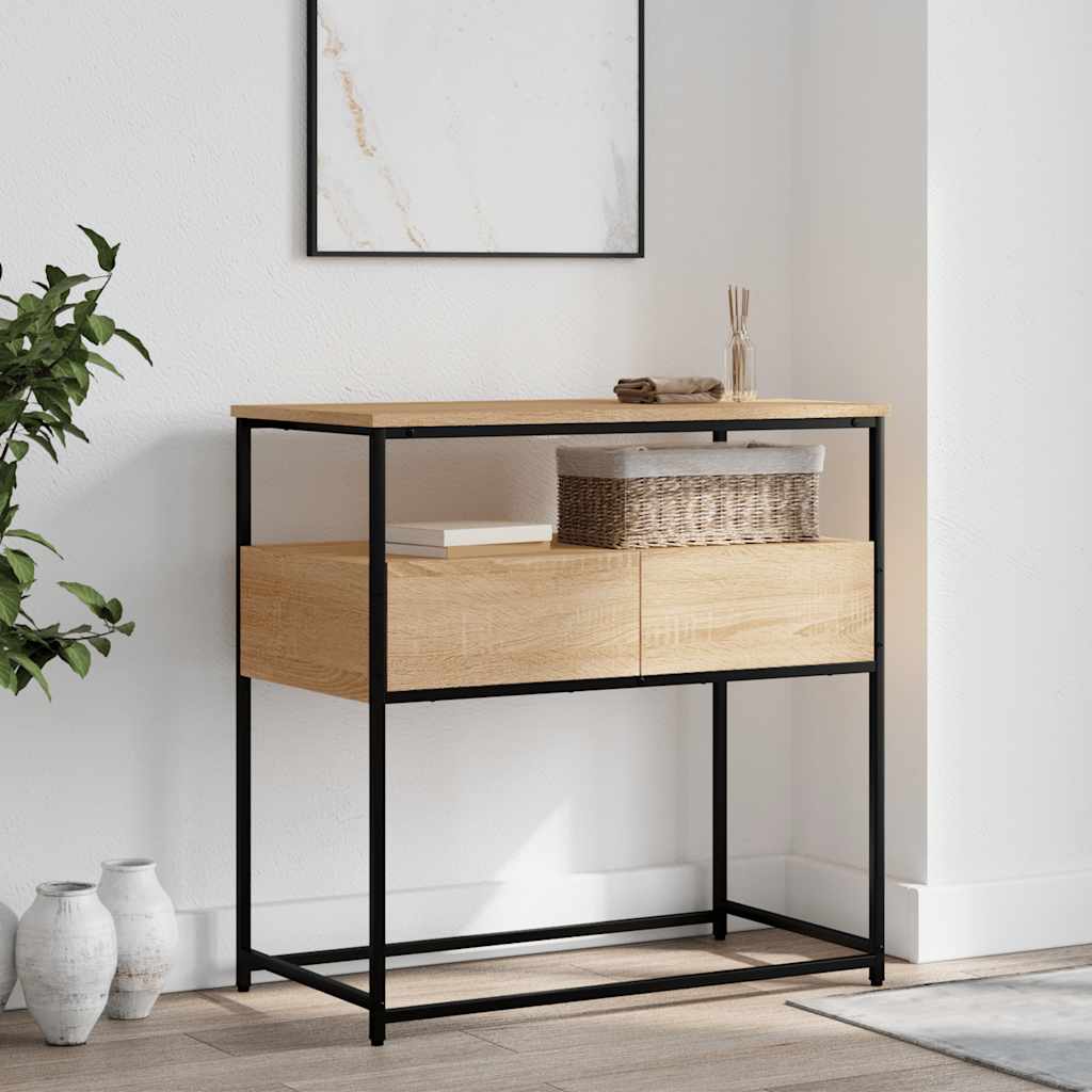 konsolbord Sonoma eg 75x40x75 cm konstrueret træ