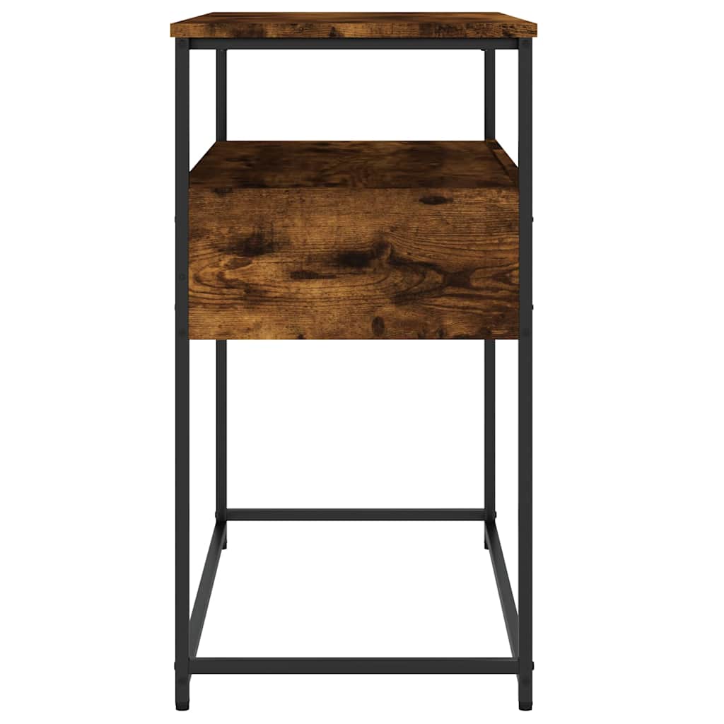 konsolbord 75x40x75 cm konstrueret træ røget egetræsfarve