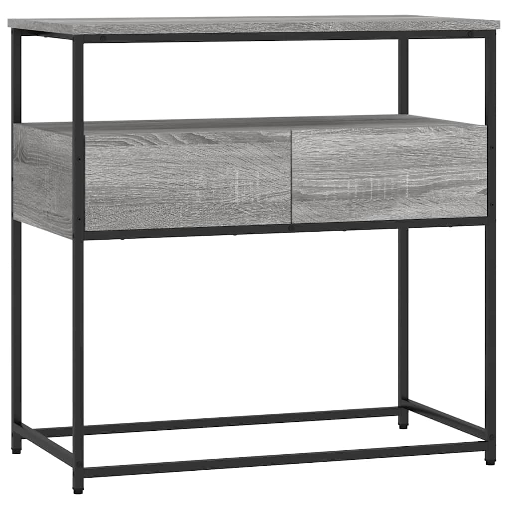 konsolbord 75x40x75 cm konstrueret træ grå sonoma-eg