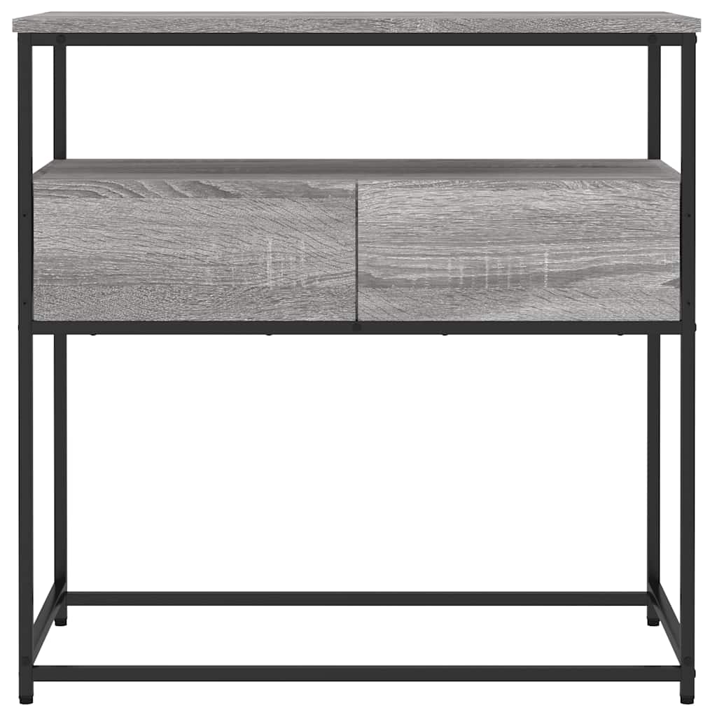 konsolbord 75x40x75 cm konstrueret træ grå sonoma-eg