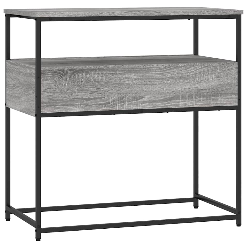 konsolbord 75x40x75 cm konstrueret træ grå sonoma-eg