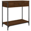 konsolbord 75x34,5x75 cm konstrueret træ brunt egetræ