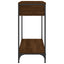 konsolbord 75x34,5x75 cm konstrueret træ brunt egetræ