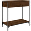 konsolbord 75x34,5x75 cm konstrueret træ brunt egetræ