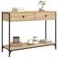 konsolbord 100x34,5x75 cm konstrueret træ sonoma-eg