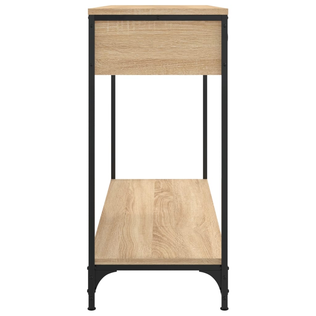 konsolbord 100x34,5x75 cm konstrueret træ sonoma-eg