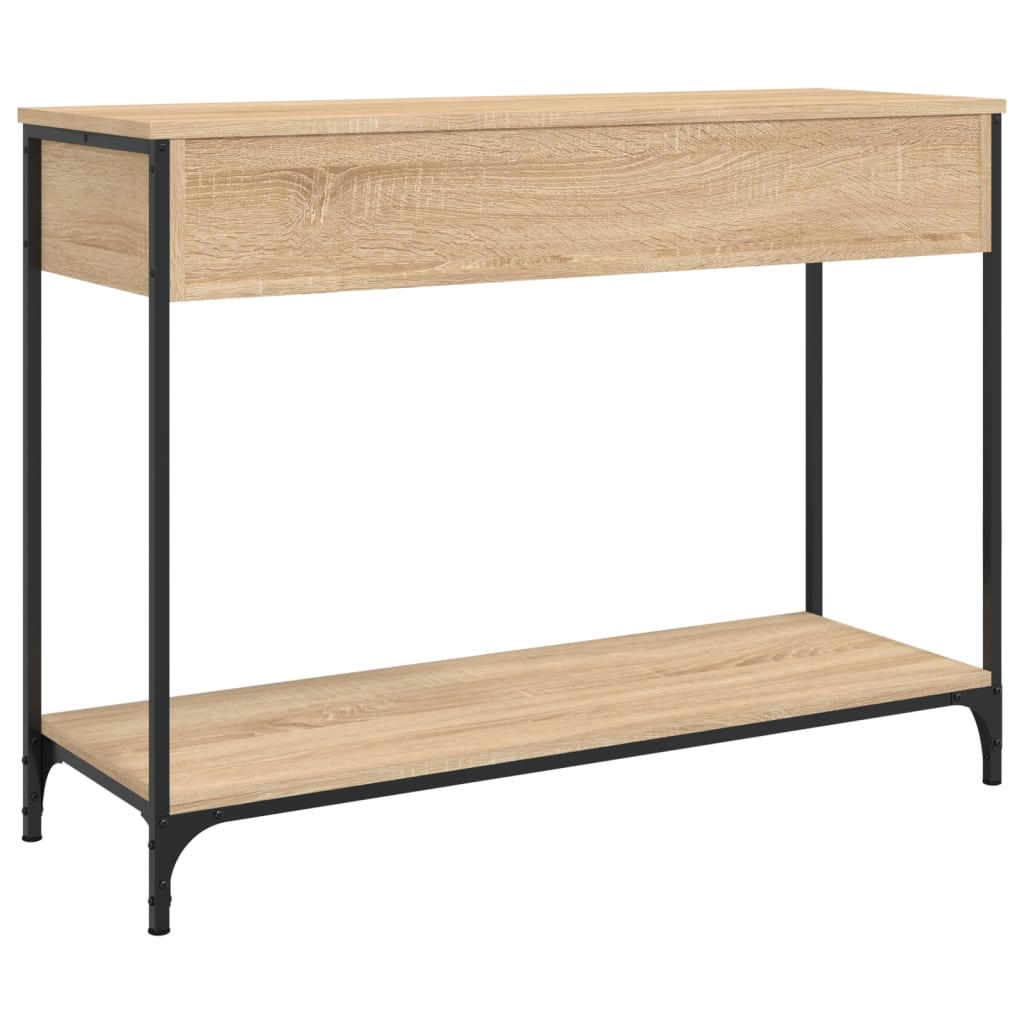konsolbord 100x34,5x75 cm konstrueret træ sonoma-eg