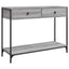 konsolbord 100x34,5x75 cm konstrueret træ grå sonoma-eg