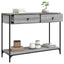 konsolbord 100x34,5x75 cm konstrueret træ grå sonoma-eg