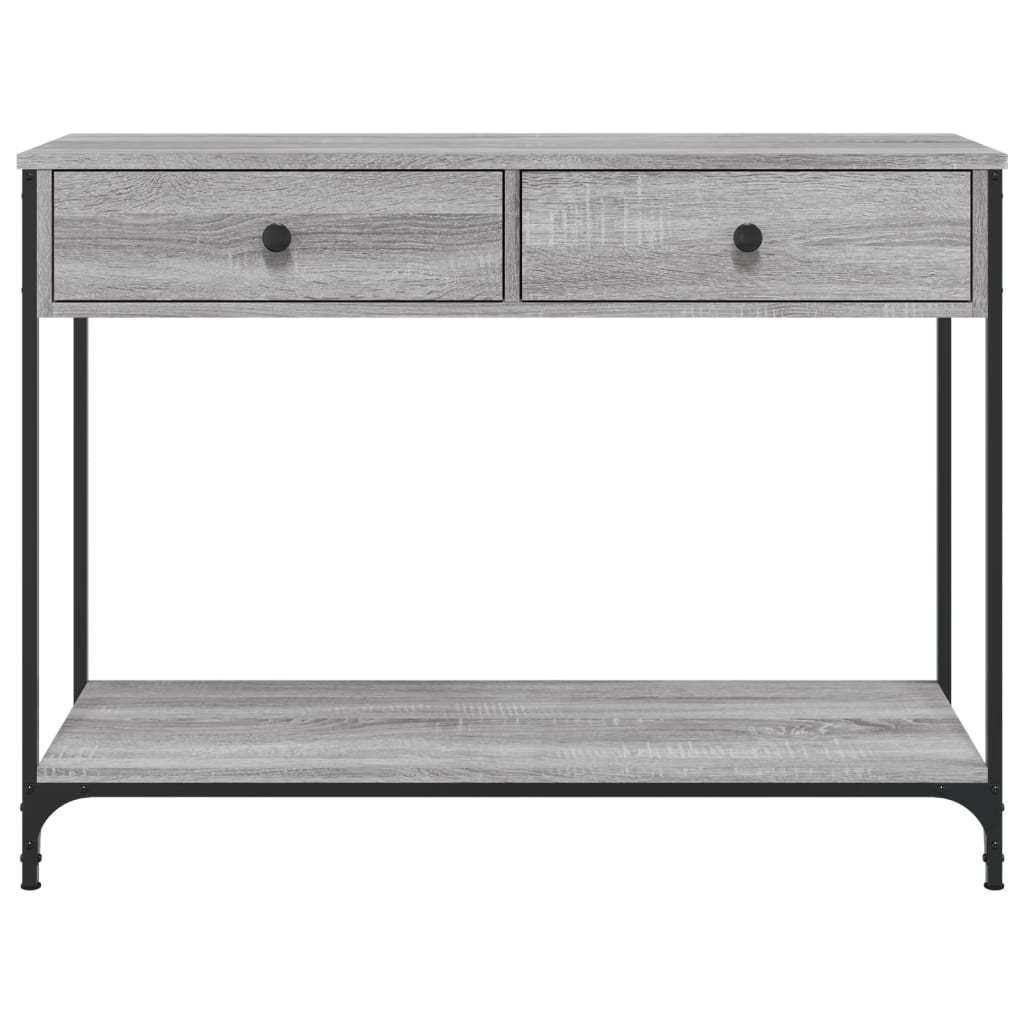 konsolbord 100x34,5x75 cm konstrueret træ grå sonoma-eg