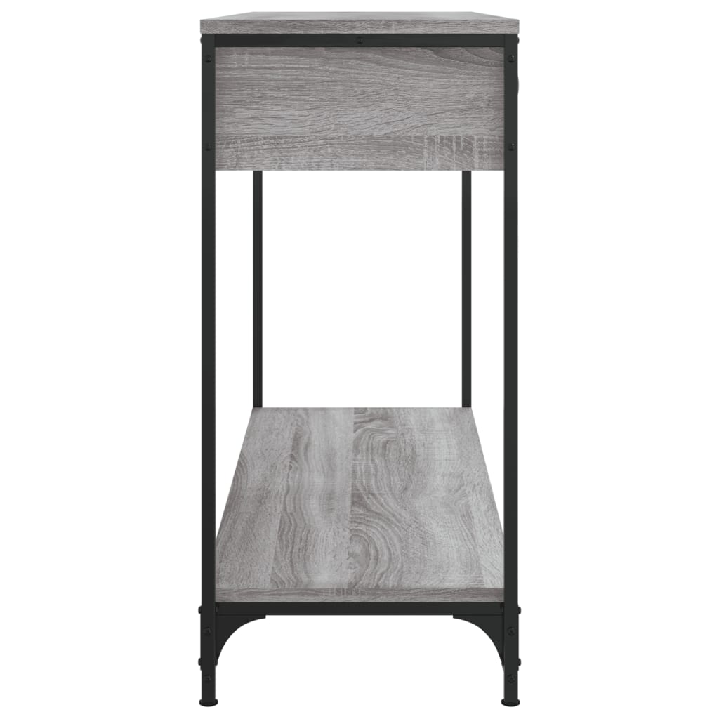 konsolbord 100x34,5x75 cm konstrueret træ grå sonoma-eg
