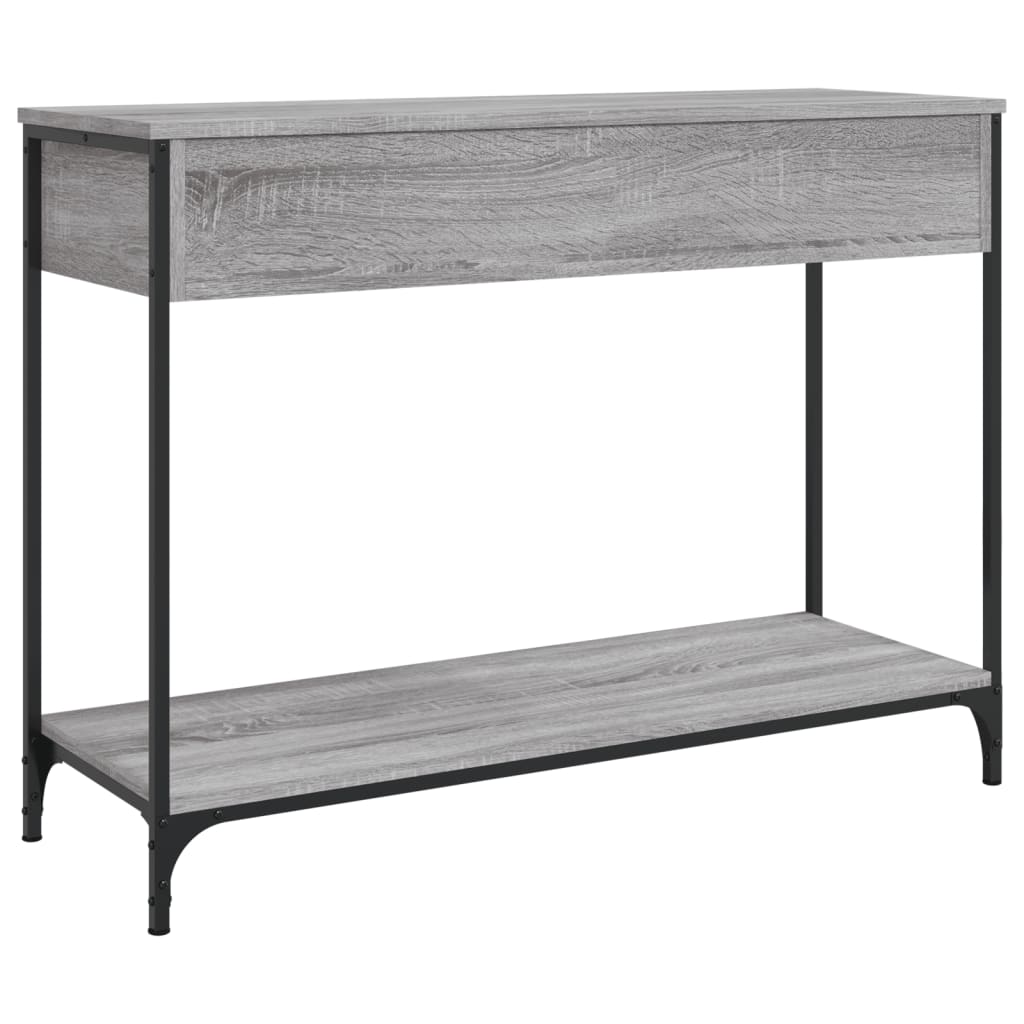 konsolbord 100x34,5x75 cm konstrueret træ grå sonoma-eg