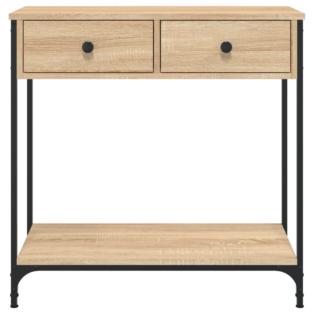 konsolbord 75x34,5x75 cm konstrueret træ sonoma-eg