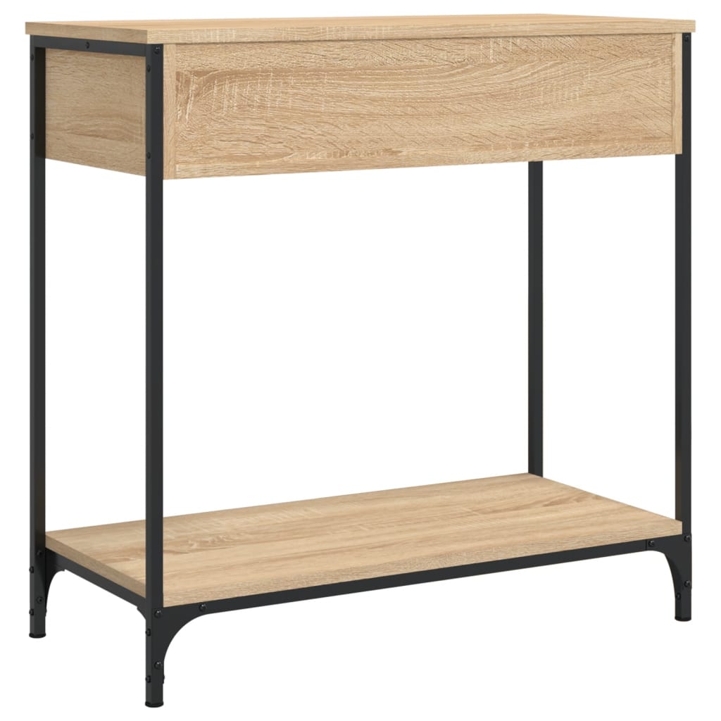 konsolbord 75x34,5x75 cm konstrueret træ sonoma-eg