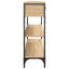 konsolbord 100x25x75 cm konstrueret træ sonoma-eg