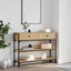 konsolbord 100x25x75 cm konstrueret træ sonoma-eg