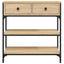 konsolbord 72,5x25x75 cm konstrueret træ sonoma-eg