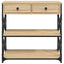 konsolbord 75x28x75 cm konstrueret træ sonoma-eg