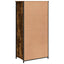 højskab 62x36x121,5 cm konstrueret træ røget egetræsfarve