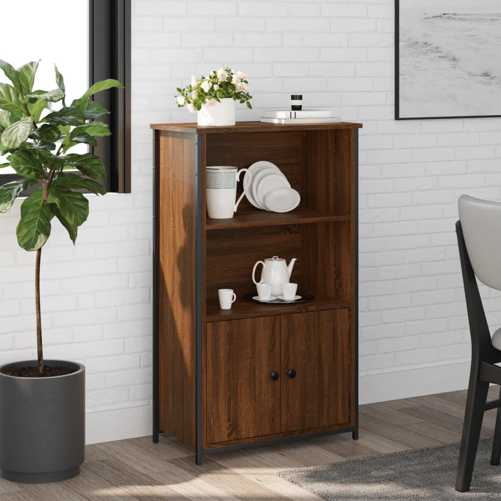 skab 62x32x103,5 cm konstrueret træ brun egetræsfarve