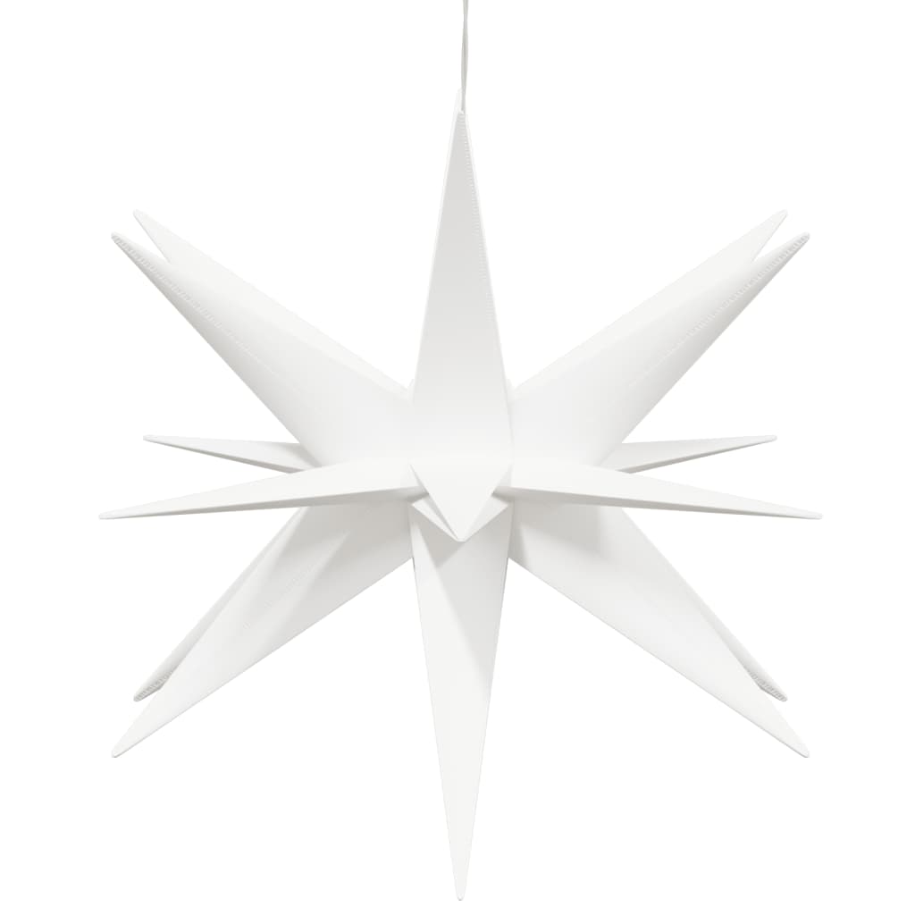 juledekoration med LED-lys foldbar 43 cm hvid