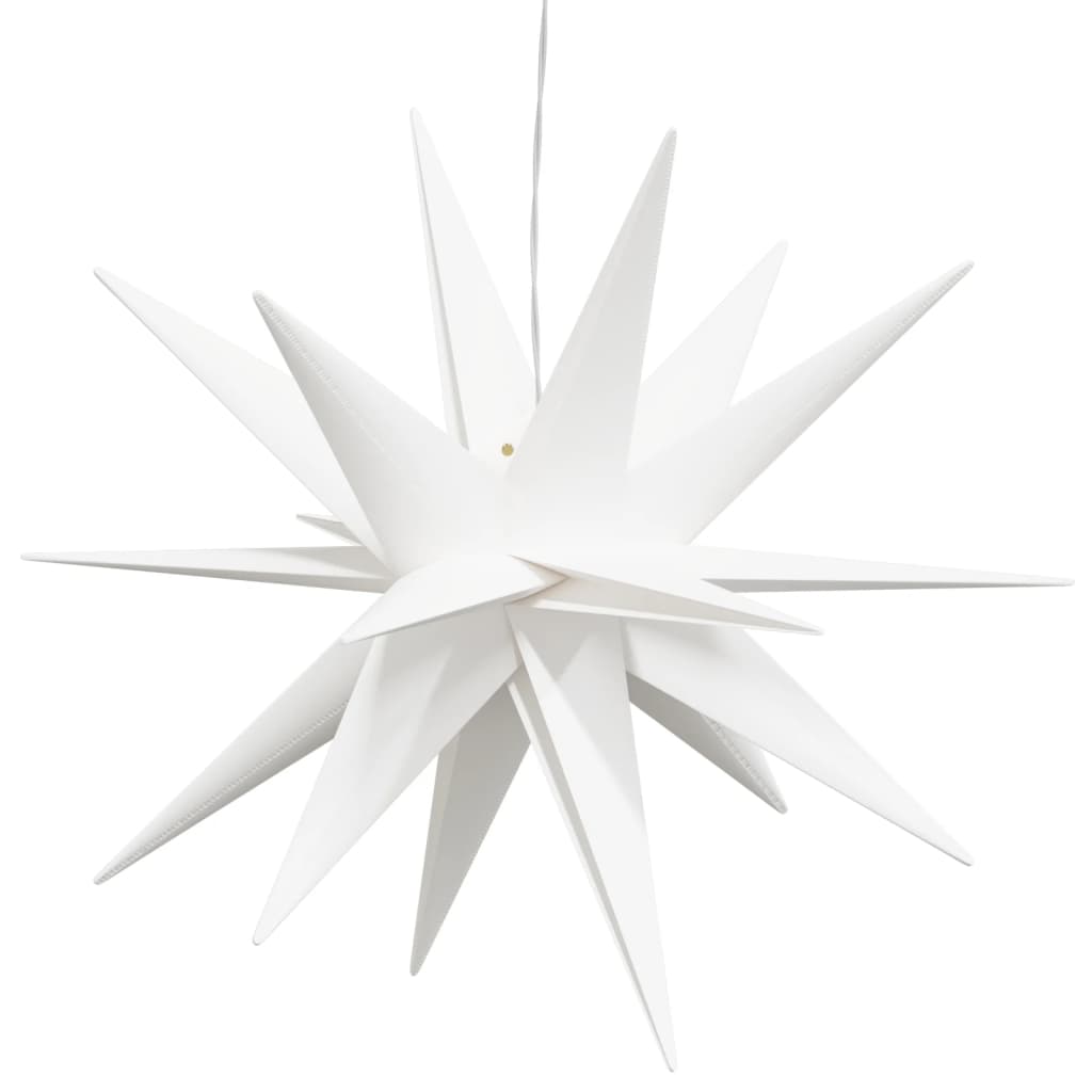 juledekoration med LED-lys foldbar 43 cm hvid