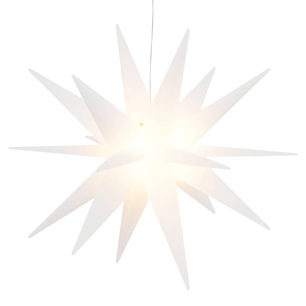 juledekoration med LED-lys foldbar 57 cm hvid