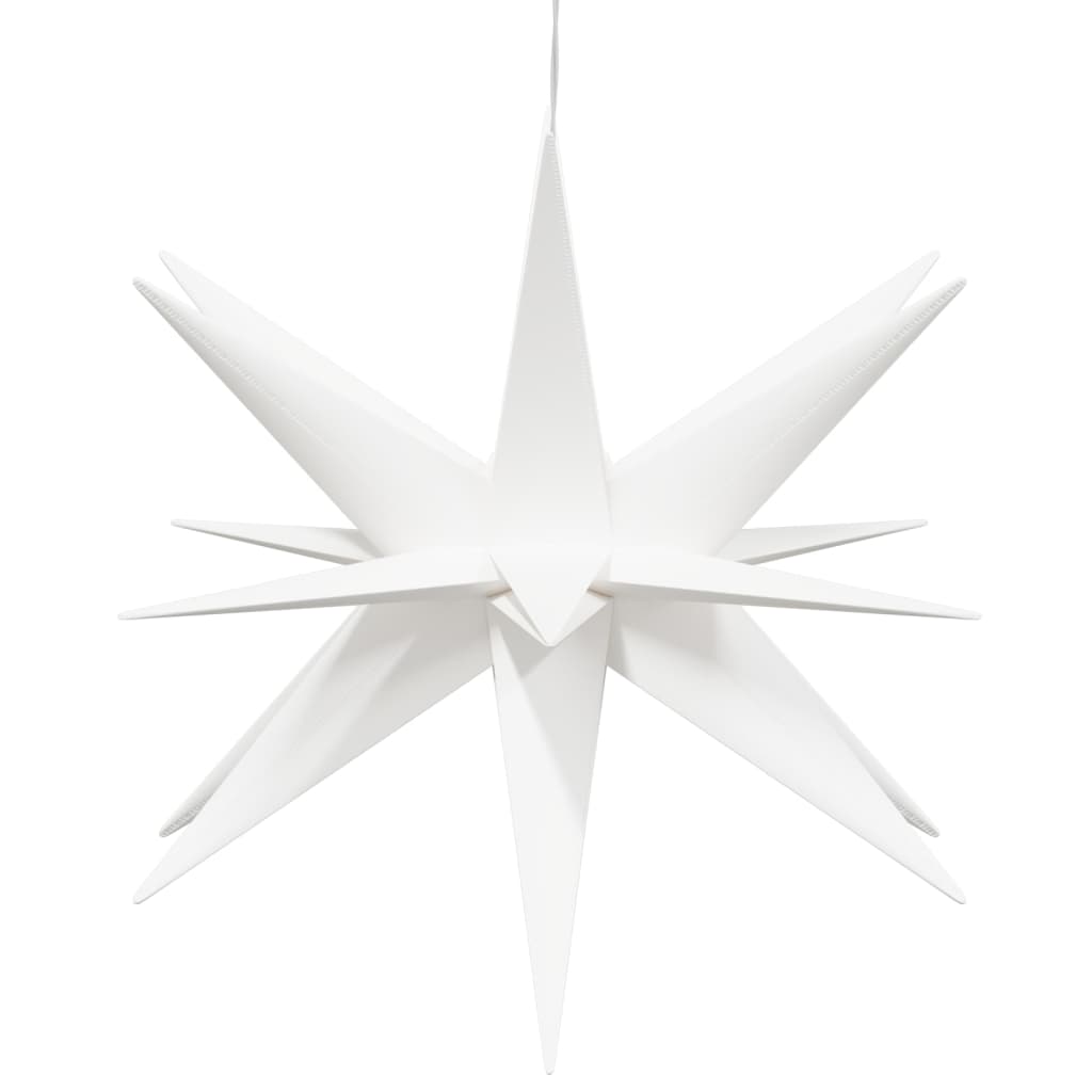 juledekoration med LED-lys 3 stk. foldbar hvid