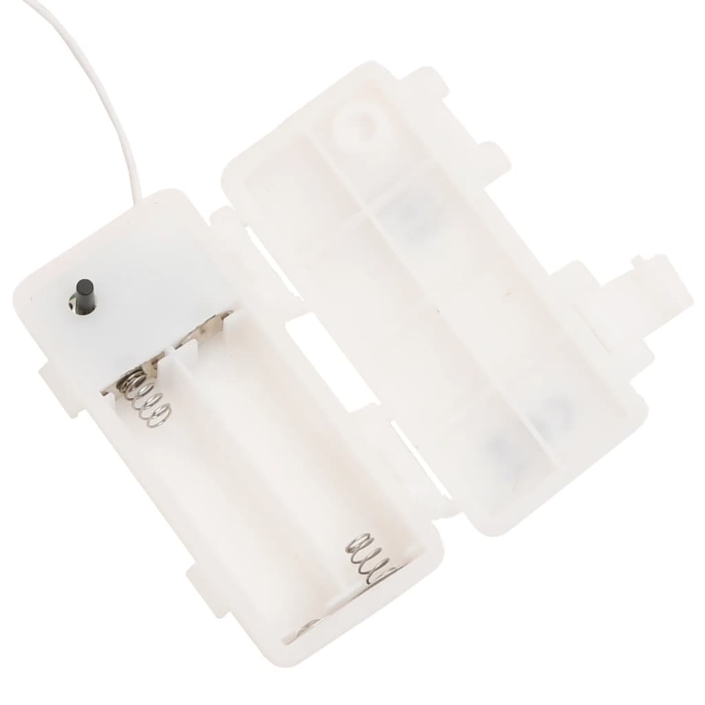 juledekoration med LED-lys 3 stk. foldbar hvid