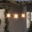 juledekoration med LED-lys 3 stk. foldbar hvid