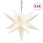 juledekoration med 10 LED'er 10 cm hvid