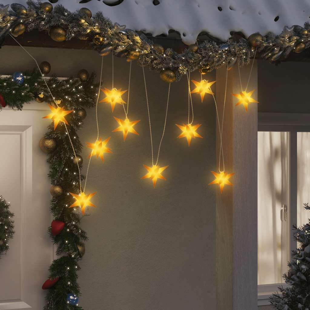 juledekoration med 10 LED'er 10 cm gul
