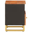 sengeborde 2 stk. massivt mangotræ brun og sort