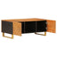 sofabord 100x54x40 cm massivt mangotræ brun og sort