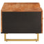 sofabord 100x54x40 cm massivt mangotræ brun og sort