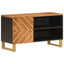 tv-bord 80x31,5x46 cm massivt mangotræ brun og sort