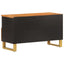 tv-bord 80x33,5x46 cm massivt mangotræ brun og sort