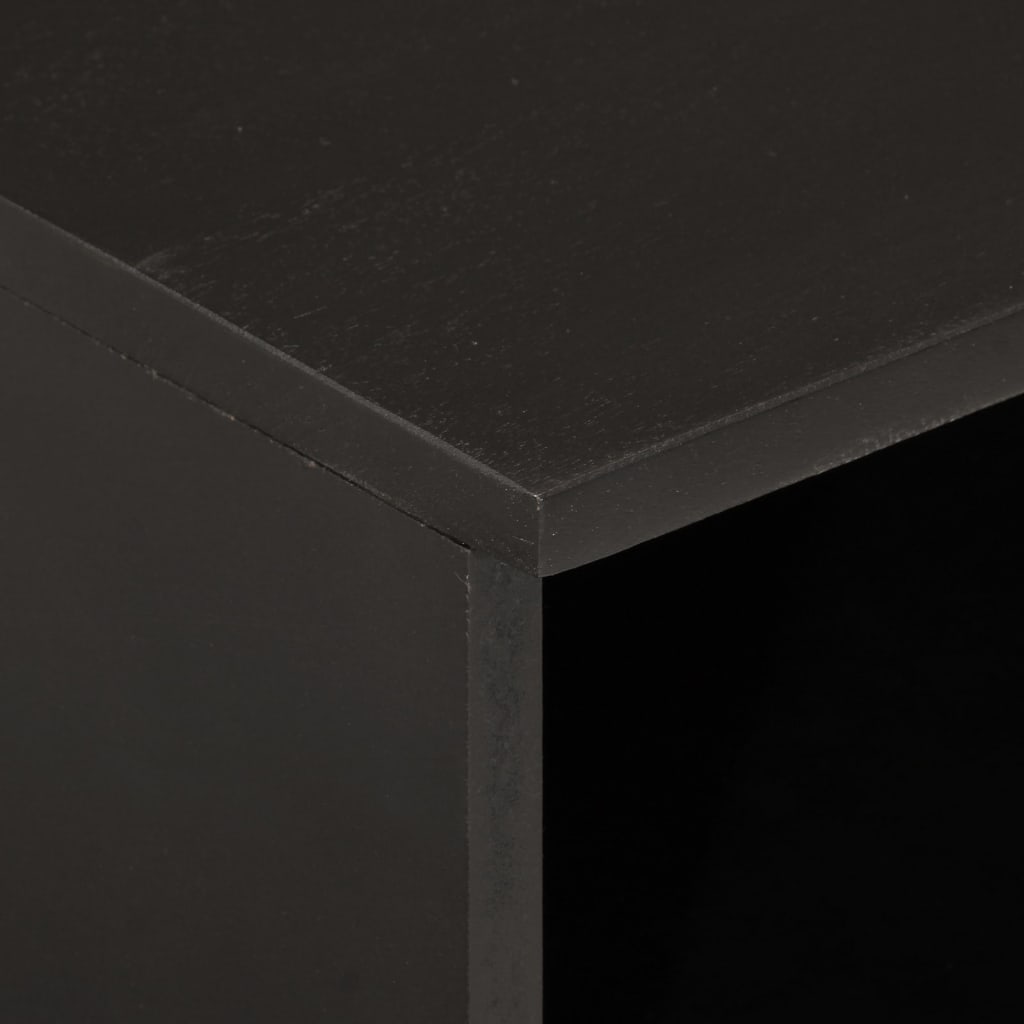 sengeborde 2 stk. 40x33x46 cm massivt mangotræ sort