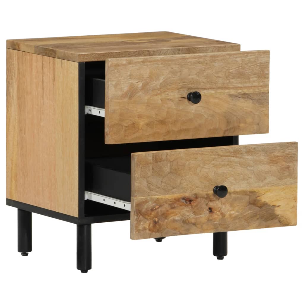 sengeborde 2 stk. 40x33x46 cm massivt mangotræ