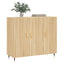 skab 90x34x80 cm konstrueret træ røget egetræsfarve