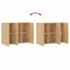 skab 90x34x80 cm konstrueret træ røget egetræsfarve