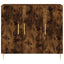 skab 90x34x80 cm konstrueret træ røget egetræsfarve