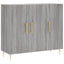skab 90x34x80 cm konstrueret træ grå sonoma-eg