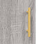 skab 90x34x80 cm konstrueret træ grå sonoma-eg