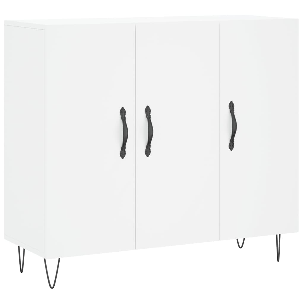 skab 90x34x80 cm konstrueret træ hvid