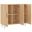 skab 90x34x80 cm konstrueret træ røget egetræsfarve